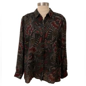 Northern Reflections Blouse Long Sleeves Ladies Size L